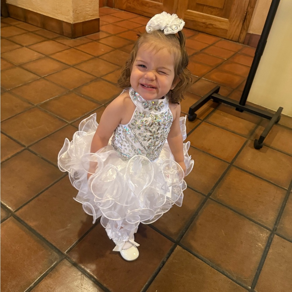 White Ruffled Baby Dress